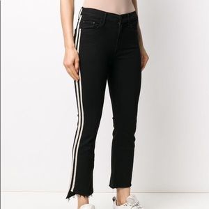 MOTHER black jeans with white stripes on side
